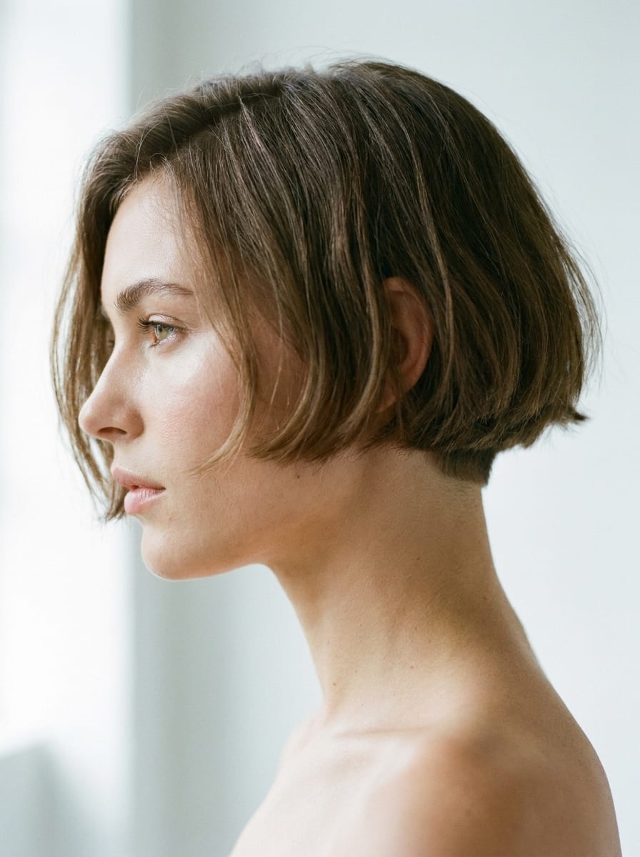Frecher kurzer Bob mit klarer Nackenlinie - Kurze Bob Frisur